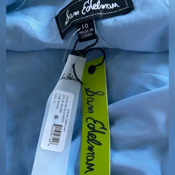 Sam Edelman Stripe Zebra Print Blue Green Camisole Dress NWT Size 10 - Picture 10 of 10